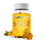 NUTRIBURST Turmeric Curcumin Gummies|UKs Most Trusted Brand|95% Active Curcumin with Black Pepper Extract | Anti-inflammatory|VEGAN & SUGAR-FREE Multivitamin Gummies|Natural Ginger Flavor|Pack of 30