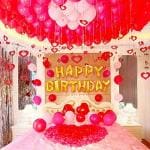 Festiko 13 Letter Golden Happy Birthday Foil Balloons, 100 Red 100 Pink Latex Balloons Decoration, Party Celebration, Birthday Decoration, Birthday Celebration