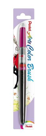 Pentel Arts Water Based Color Brush Pen | Soft Tip | Ideal For Modern Calligraphy & Decorative Writing | Pack Of 1 | Purple (XGFL150X)
