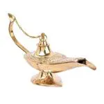Robin Export Company Brass Aladdin Genie Magic Lamp (Gold_2 Inch X 6.5 Inch X 4.5 Inch)