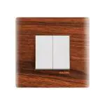 Kolors 8 Module, Modular Switch Plate with inner plate [Cover Plate] (Sq) , English Walnut [These modular plates are only compatible with KRAFT & KOSMIK Switches]