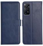 COVERBLACK Leather Finish Inside TPU Wallet Stand Magnetic Closure Flip Cover for Redmi Note 11 PRO Plus 5G - Navy Blue