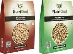 NutriOwl Assorted Nuts California Peanuts, Salted Pistachio, Fibers and Anti-oxidants Low Cholesterol, 250 g (Pack of 2)
