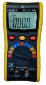 Sigma Instruments True Rms 24A Digital Multimeter with Calibration Certificate Black True Rms Digital Multimeter With Calibration Certificate