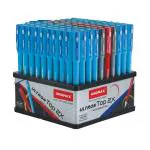 Unomax Ultron Top 2X Liquid Ball Point Pen | 100pcs Stand- 70 Blue, 24 Black, 6 Red | Premium Matt Finish | Double Writing Length | Jet Ink Technology