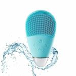 Lifelong LLM351 Facial Cleansing Massager Brush, Rechargeable Electric Handheld Face Massager,   Waterproof Ultra Hygienic Soft Silicone Face Scrubber (Blue)