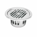 LIPKA Golden Classic Jali Round Floor Drain |304-Grade Stainless Steel |4 x 4 Inches| with Cockroach Trap|