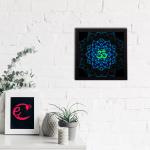 Ecraftindia Om Symbol Matt Textured UV Art Painting 27 X 27 cm