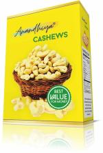 Anandhiya - Plain Cashew Nut/Kaju Whole Kernels [Average Grade, Commercial Quality] for Caterers, Restaurants, Sweet Makers - Crispy, Crunchy, Off-White [250g]