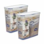 Lock & Lock Classics Slender Food Storage Container with Flip Lid, 3.4 Liter, Transparent, Set of 2 (HPL713F x 2)