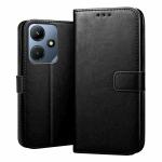 Fastship Leather Finish Inside TPU Wallet Stand Magnetic Closure Flip Cover for Infinix HOT 30i - Venom Black