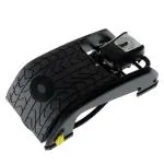 MICHELIN Black Alloy Steel Analogue Double Barrel Foot Pump with Feet