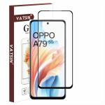 Vatsin HD Clear 9H Hardness Tempered Glass [Black] Screen Protector [Support Fingerprint Unlock] for Oppo A79 5G