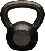 Korbax Fitness Black Powder Coated Solid Cast Iron Kettlebell Weights