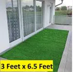 GULISTAAN High Density Artificial Grass Carpet ( 3 Feet x 6.5 Feet ) , Natural Green, 1 Pc