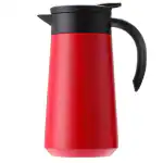 Leeonz Stainless Steel Thermal Coffee Carafe with Lid, 800 ml Double Walled Vacuum Thermos Hot or Cold Beverage Dispenser, 12 Hour Heat Retention, for Tea, Water, Coffee Dispenser (Red)