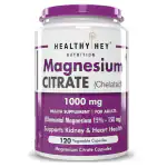 HealthyHey Nutrition Magnesium Citrate Supplement 120 Capsules