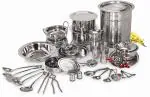 Neelam Stainless Steel DLX Diamond 101 pc Wedding Dinner Set 22 Gauge