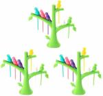 UNIBRITE SET OF 3 HOME DECOR BIRD FRUIT FORK SET/ DESSERT FORK/ SALAD FORK/WITH TREE STAND HOLDER Plastic Dessert Fork, Baby Fork, Salad Fork, Fruit Fork Set (Pack of 3) Plastic Fruit Fork, Roast Fork, Salad Fork Set (Pack of 3)