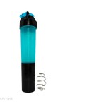 SWAG GALAXY Transparent shaker Bottles for Protein Shake - Gym Shaker Bottle with Compartment (Blue/Orange)