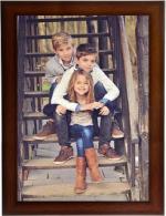 JETAL ART Personalized Brown Wood Photo Frame - A4