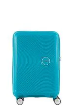 American Tourister Trolley Bag For Travel | CURIO Spinner 55 Cms Polypropylene Expandable Hardsided Small Cabin Luggage Bag | Suitcase For Travel | Trolley Bag For Travelling, Turquoise