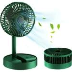 FYRLA Portable Folding Fan Rechargeable Standing Pedestal USB Fan 3 Speeds Cooling Small Charger Portable Desk Fan for Home, Camping, Outdoor and Office (Pack Of 1)