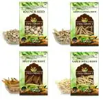BrijBooti Combo Pack of Safed Musli - Ashwagandha - Kaunch - Shatavari Root 100 GR Each (Raw)