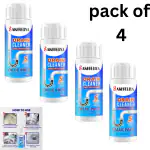 Vidhmaan AYURVEDA SAKHRELIYA : Powerful Drain Blockage Solution Sink & Pipes Cleaner Powder for Effective Clog Removal (110g) - Pack of 4