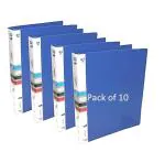 Shining Zon 2D Ring Binder Plastic Box File -A4 Size | File for Certificates and Documents | Office documents and Certificate Plastic File | Ring Files for Documents (Pack of 10)