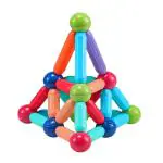 RAINBOW RIDERS Magnetic Sticks 32 pcs Building Blocks for Kids