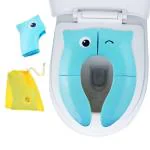 Motherly Perry Porter Travel Friendly Foldable Potty Trainer Seat Cover for Babies Toilet Training (Blue)