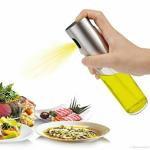 VAGHANI ENTERPRISE Oil Leak Proof 100 ml Sprayer Bottle for Cooking with Mini Funnel Refillable Stainless Steel Vinegar Glass Spray Bottle for BBQ Baking Salad, Baking, Grilling, Roasting, Frying etc