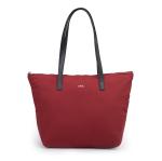 NYK KELLY Women's Burgundy colored Polyester Tote bag with PU handle | Bags for Women | Stylish Polyester Shoulder Bag