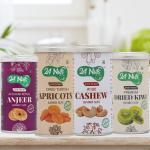 24 Nuts Premium Jumbo Size Royal Afghani Anjeer, Turkish Dried Apricots, Cashew W180, Natural Dried Kiwi Combo Pack of 1kg (250gm x4)