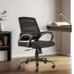 Classela Roman Low Back Mesh Back Revolving Office Chair Black