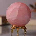 Crystal Divine Rose Quartz Crystal Sphere Ball Crystal Showpieces For Home Decor Table Decor Items & Decorative Items Crystal Stones Astro Sphere Crystal Ball Gemstone Spheres Feng Shui Items Gifts