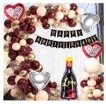 Party Paragon Happy Anniversary Kit Pack of 57 Pcs with Surprise Gift (Multicolor)