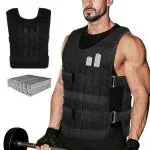 Chekido Adjustable Weighted Vest 10 kg for Men with plates Workout,Gym Weight Jacket for Running,Training,Cross fit Sleeveless Vests with Steel Plates