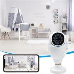 SKY HUB CCTV Bulb Camera Wi-Fi Full HD 1080P Wireless Wi-Fi IP Camera, Home Surveillance CCTV Cameras with Motion Detection Alarm/Night Vision/Remote Viewing Pan Tilt Security Camera (Camera-38)