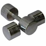 YORBAX Set of 2.5 kg X 2 Pieces Fixed Weight Steel Dumbbell for Men/Women (5 KG)