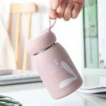 Nimika Cute water bottle for kids 330 ml Bunny Water Bottle Cute Rabit Print Water Bottle for Boys and Girls Water Bottle Sipper 1 PCS