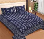 DIVPRIY Premium Cotton Double King Printed Flat Bedsheets with 2 Pillow Covers
