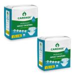 CAREAGE Premium Adult Diapers Extra Large, Waist Size (35