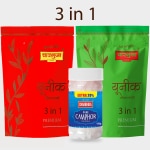 Charbhuja Special 3 in 1 Agarbatti Combo (600g=2*300g)+ Camphor Tablet 100g, Free 2 MatchBox, Unique,Sparker