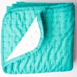 Playful Stitches Handmade Kantha Work Blanket for Kids, 0-3 Years | Size - 40x40 | Naturally Dyed Muslin Blanket/Quilt | Handmade Reversible Blanket for New Born | Baby Blanket for All Season - Blue