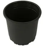 Audbhidhi Pots Gamla Planter Black Flower Pot for Plants | Plastic Gamle for Home | Plant Container Set 4 Inch | Indoor Outdoor Balcony Flower Pot | Gardening Pots | Pack of 5