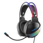 Aula S503 Professional Wired Gaming Headset with RGB Head Beam, Wired Gaming Headset (Black, On the Ear)