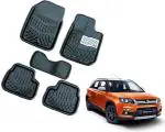 WolkomHome Car Mats Luxury Floor 3D Mat Carpets Black for Maruti Vitara Brezza