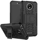 Leyon Black Plastic Back Cover For Motorola Moto C Plus